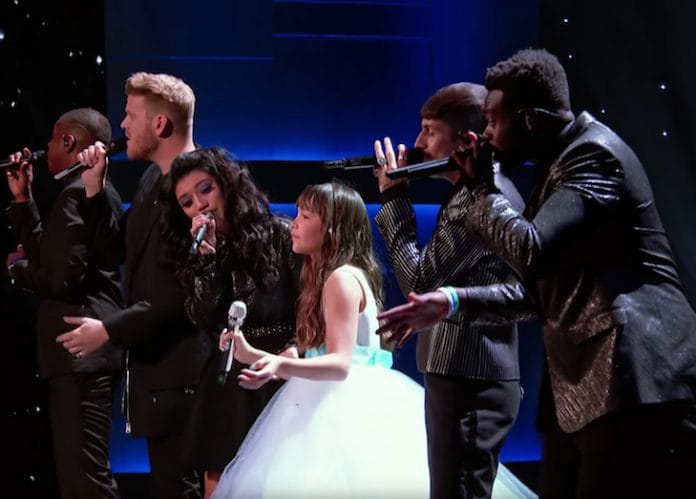Autista kislánnyal énekelt dalt a Pentatonix, mindenki könnyezett a közönségből