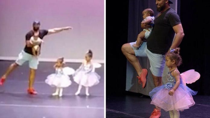 Ez az édesapa a nap hőse! Színpadra sietett, hogy bepánikolt kislányával balettezzen