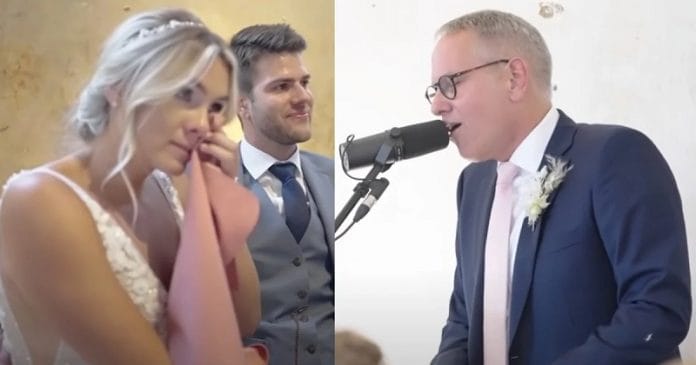 Egy apa az „I Loved Her First” című dalt énekelte a lányának az esküvője napján