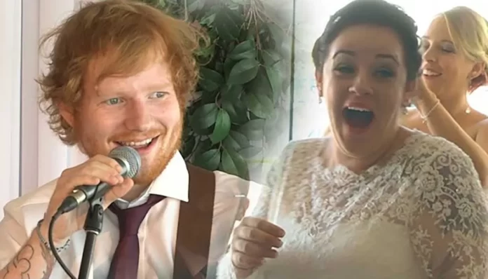 Ed Sheeran meglepte az ausztrál párt egy fellépéssel az esküvőjükön